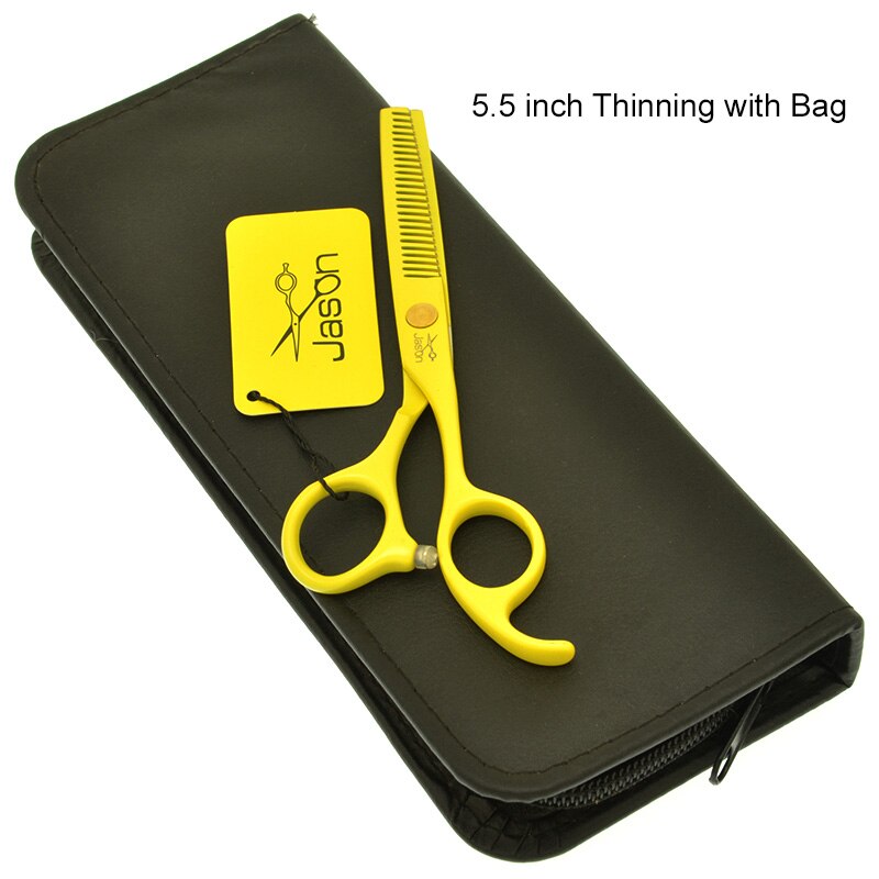 Jason 5.5 inch Hair Scissors Set Barber Cutting Thinning Styling Shears Japan Steel Hair Salon Tools A0072D: A0072D-06-55