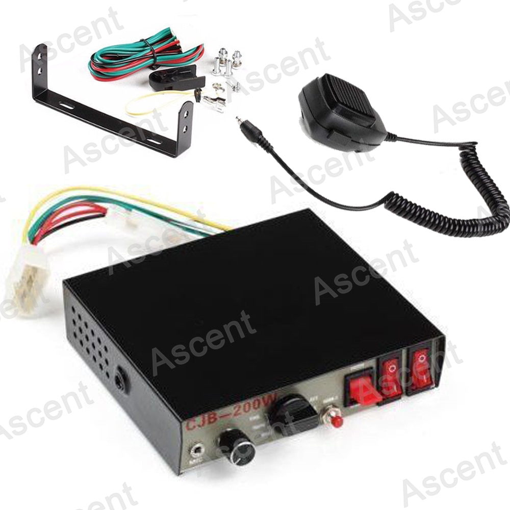 LARATH 12V 200W Car Police Siren CJB Host 9 Tones Multi-tone Firemen Ambulance Horn Electronic Warning Control module