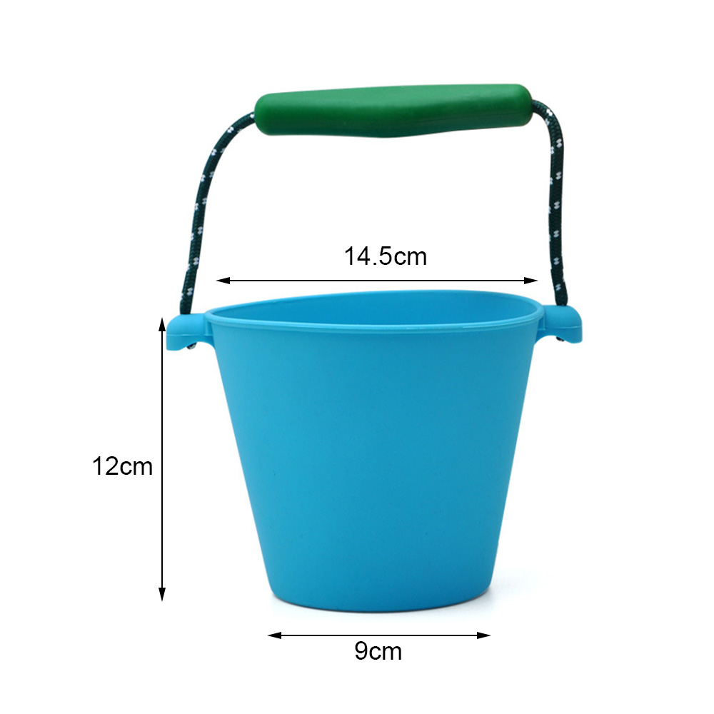 Bath Toy For Children 6 Colors Beach Bucket Silicone Folding Hand-held Barrel Baby Shower BathToy Sand Dabbling Pour Water Toy: A5