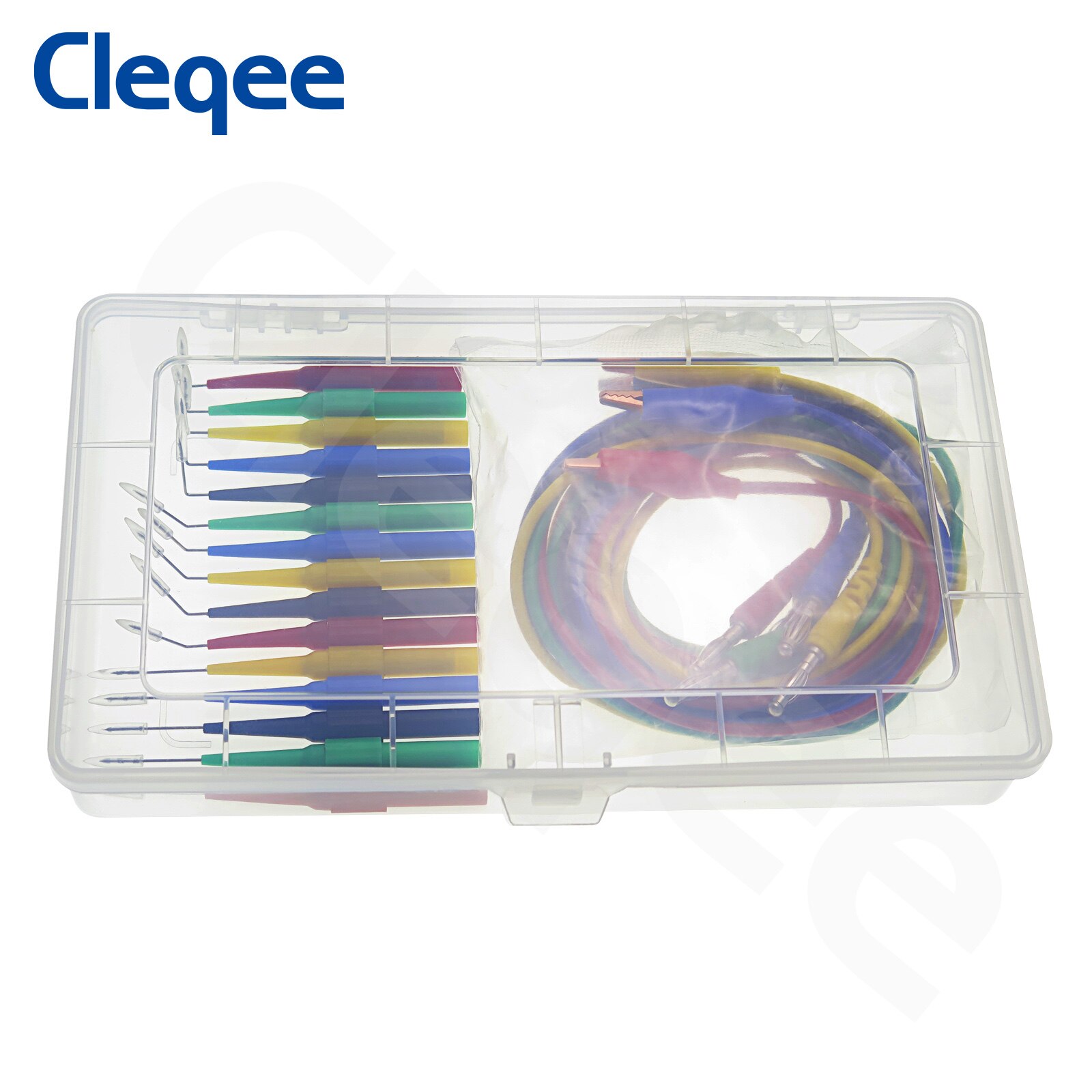 Cleqee P1920 Alligator Clip Banana Plug Test Lead Test Probe Sluit Om 4 Mm Banana Plug Voor Elektrische Back probe Kit