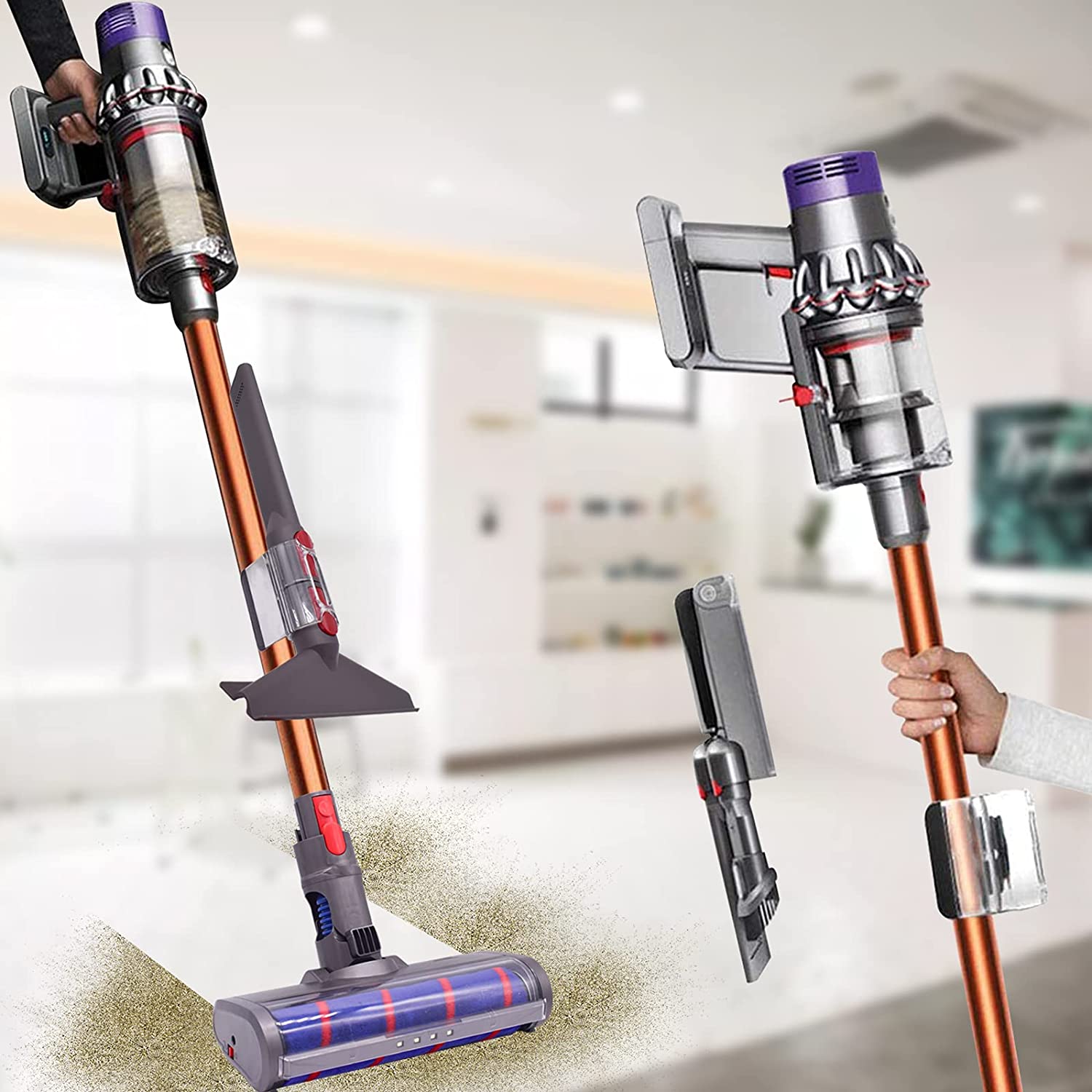 For Dyson V7 V8 V10 V11 Vacuum Cleaner Transparent Suction Head Clip Replacement Storage Holder Bracket Clip