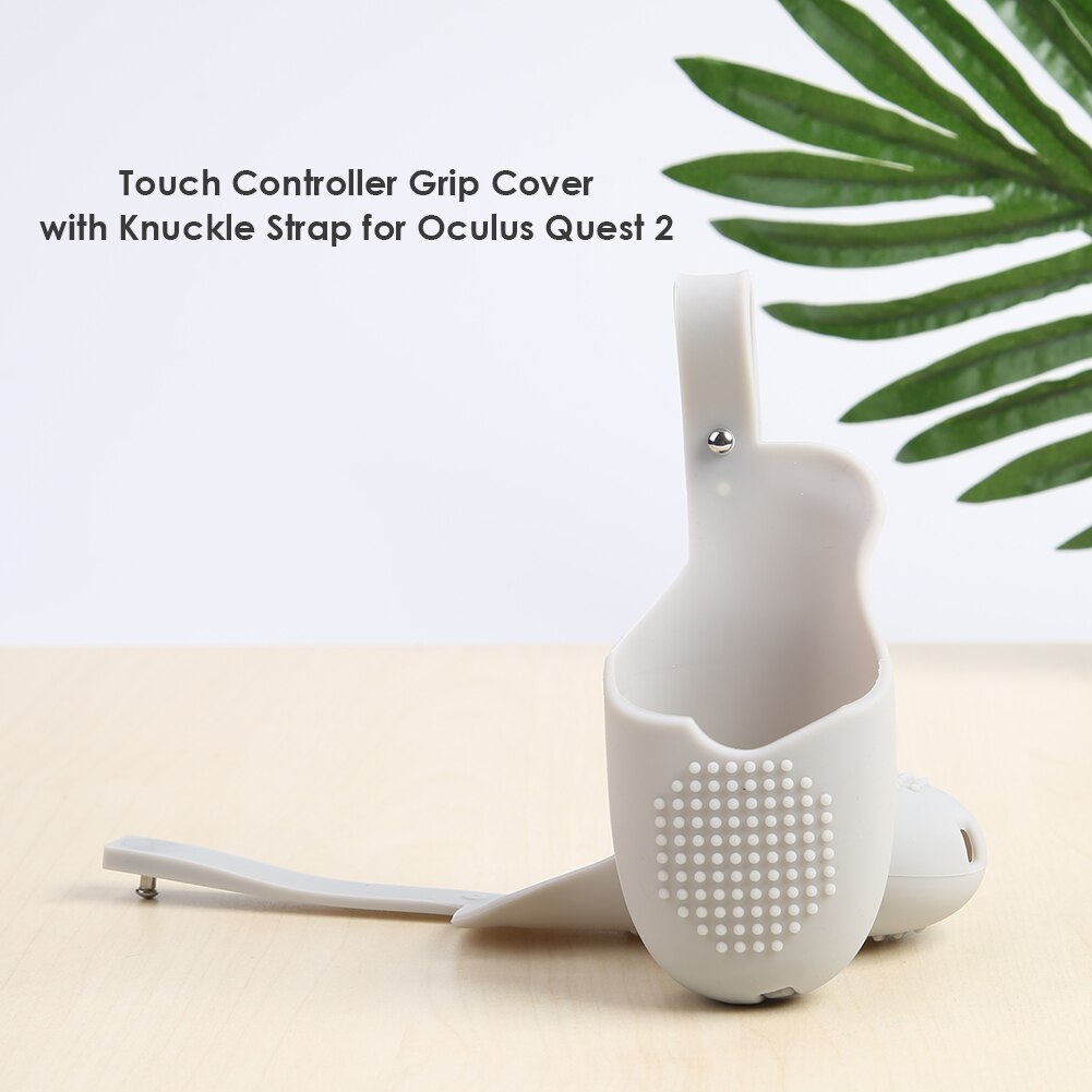 Funda protectora para Oculus Quest 2 VR Touch Controller, funda de silicona con asa para la piel, correa para nudillos, accesorios para Quest2