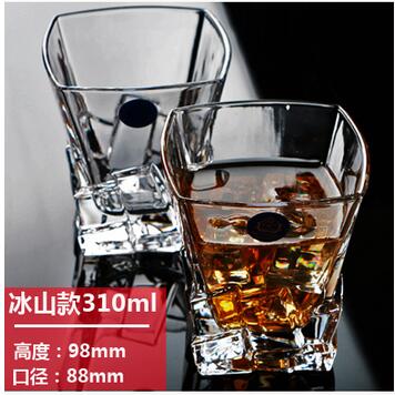 TAQUA Big Whiskey Wine Glass Lead-free Crystal Cups High Capacity Beer Glass Wine Cup Bar Hotel Drinkware Brand Vaso Cop: Red
