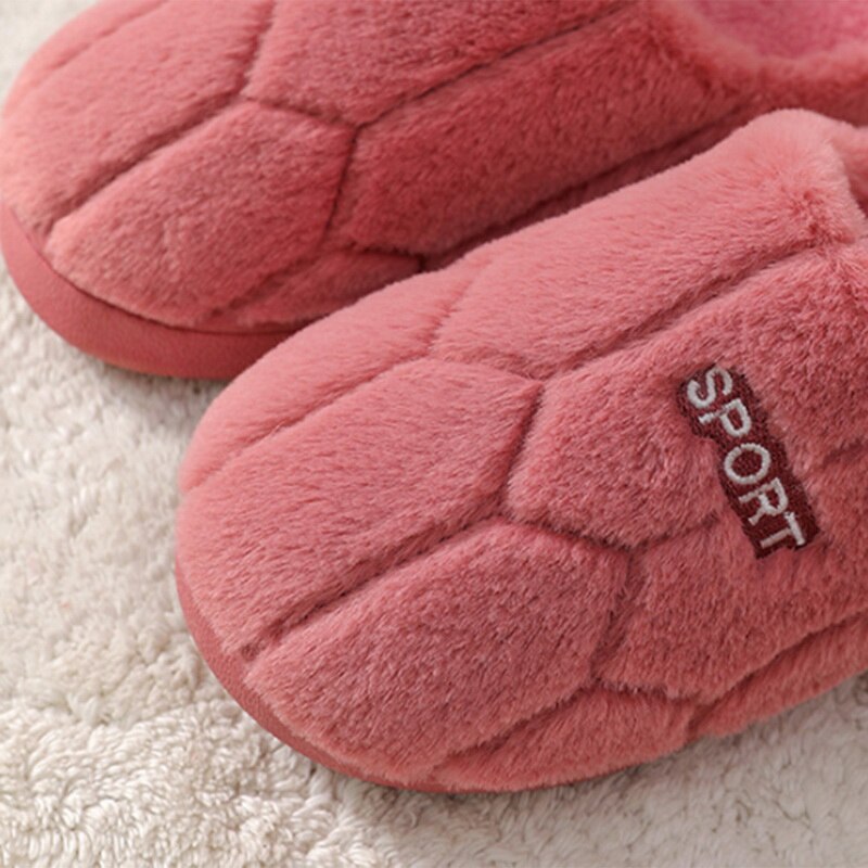 Winter Women Warm Home Shoe Plush Slippers Couples Warm Non-slip Floor House Slippers Soft Indoor Shoes For Man Floor Slides