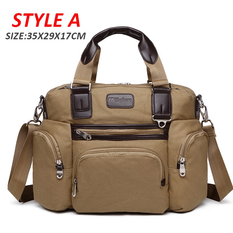 Borse da viaggio per uomo borsa da viaggio borsa da uomo impermeabile Oxford PU borsone borsa da esterno di grande capacità borse a tracolla multi-tasca XA741ZC: Khaki A Oxford