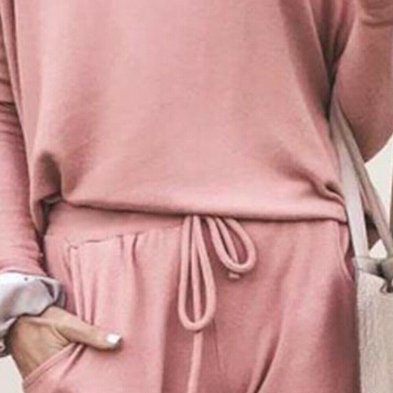 Costume de sport pull sweat à capuche Sweatshirt, 2 pièces pour femme, pantalon, taille élastique, survêtement, velours épais, , collection automne