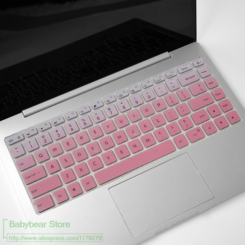 Funda de silicona para Xiaomi RedmiBook 16 / Mi Notebook Pro X 15 , con letras en ruso, español, francés y alemán: Rojo