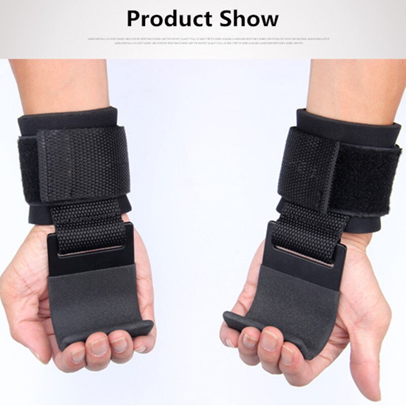 Fitness Gewicht Hebe Schwere Haken Mit Neopren Pad Fitnessstudio Handgelenk wickelt Beste Energie Gewicht Heben einstellen
