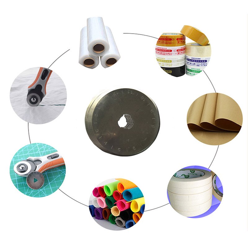 45mm Rotary Fabric Cutter with 5 Extra Blades for Quilting Sewing HFing