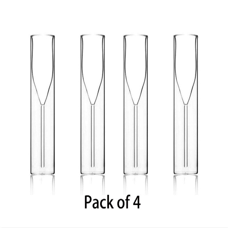 Wine Glass Champagne Glass Double Glass Flute Goblet Sparkling Wine Tulip Cocktail 4-piece Set: Default Title