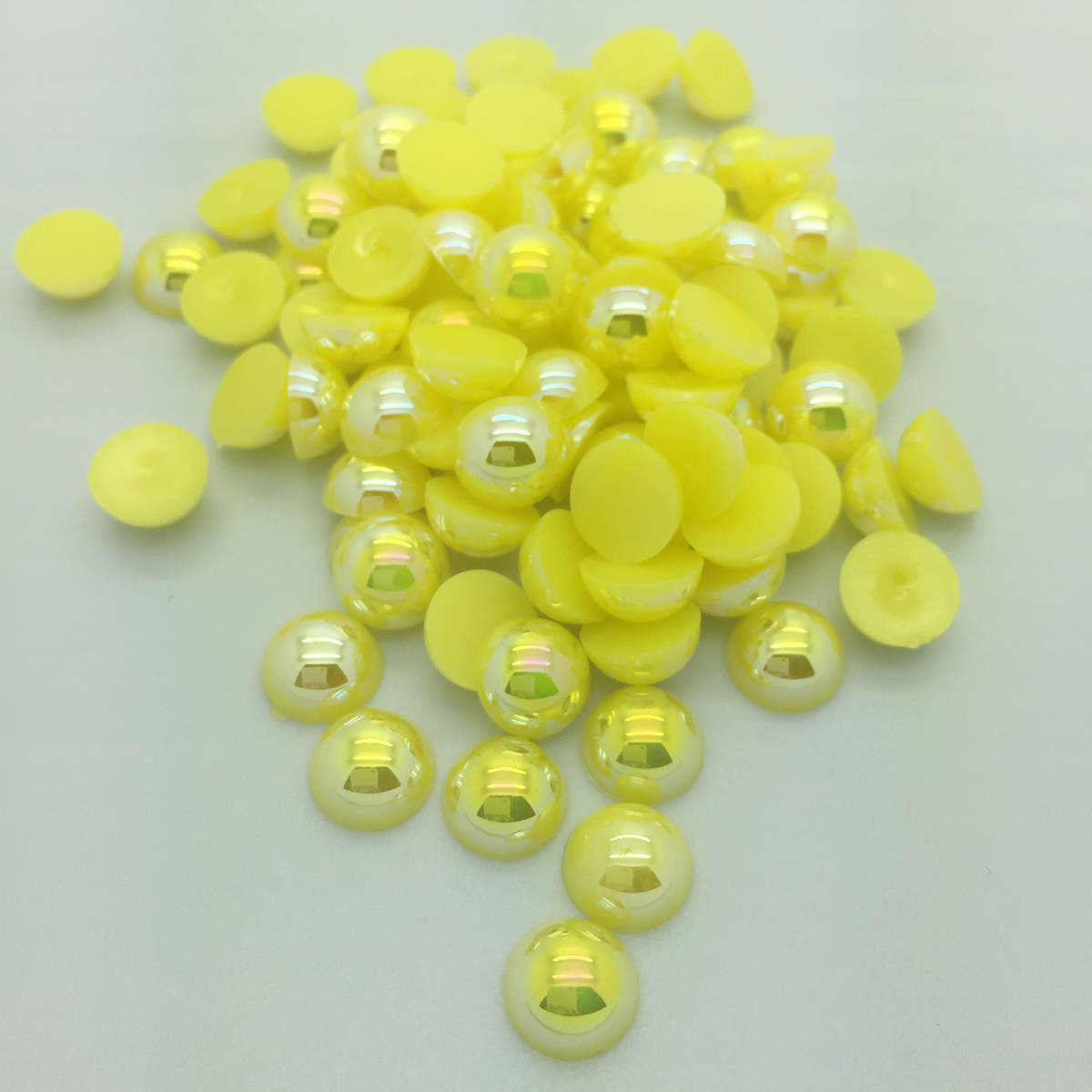 4mm/400pcs DIY Half Round Pearl Bead Flat Back Scrapbook For Craft Pick Colors: 15