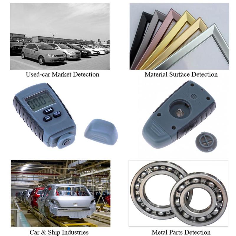 Rm660 beskyttelig tykkelsesmålerføler tester fe / nfe 0-1.25mm til biljern aluminium uædle metaller digital bil maling tykkelsesmåler