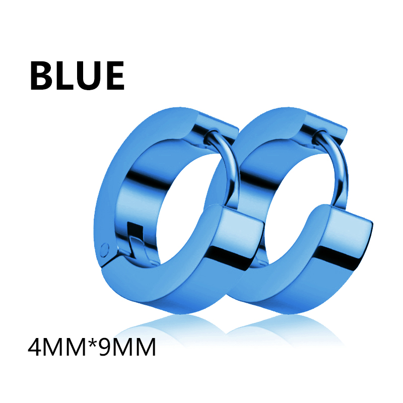 1/5 Pairs Men Women Punk Rock Stainless Steel Huggie Ear Circle Earring Piercing Push-Back Ear Buckle Gothic Jewelry: SILVER PLATED
