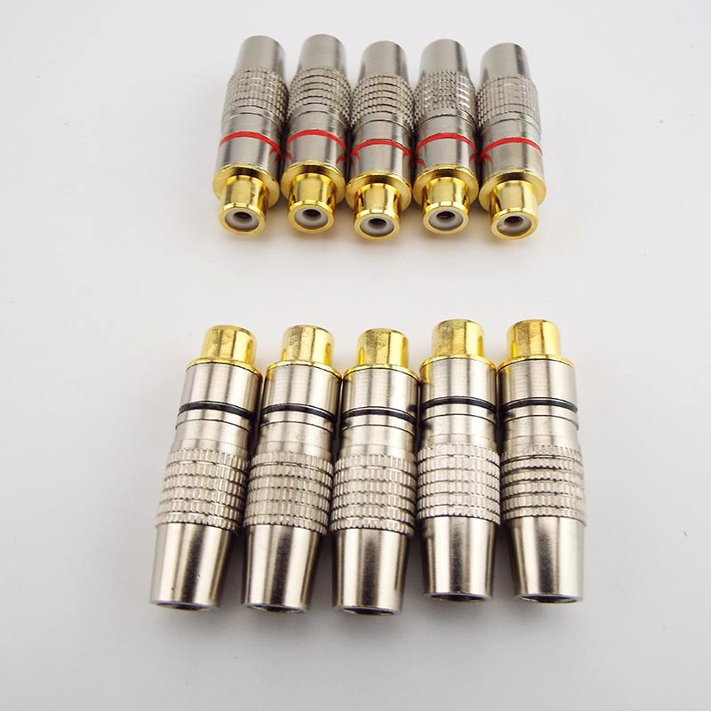 2/10pcs Gold plated RCA Female Jack Plug Solder Au... – Vicedeal