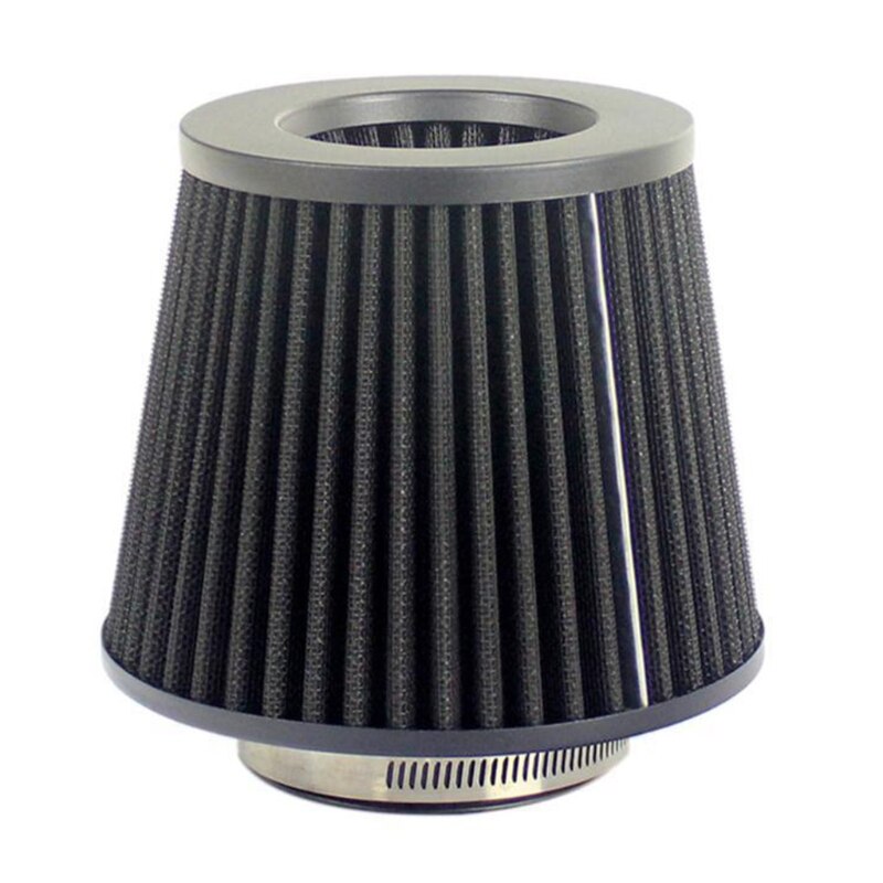 76mm Racing Car Universal Air Filter Auto Carbon Power Flow Air Intake Filter D0JE