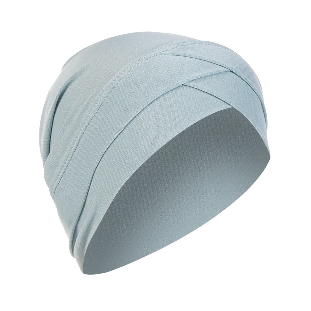 Women Solid India Hat Muslim Ruffle Cancer Chemo Beanie Turban Wrap Scarf Cap Ruffle Femme Scarf Cap Islamic Head Cover Hair