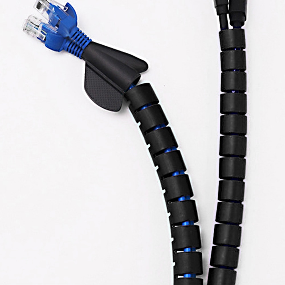 0.8" Diameter Cable Management Sleeve Wire Winding Tube Cord Bundler 20mm Wire Wrap Cord Organizer Cable Tube Cable Sleeves