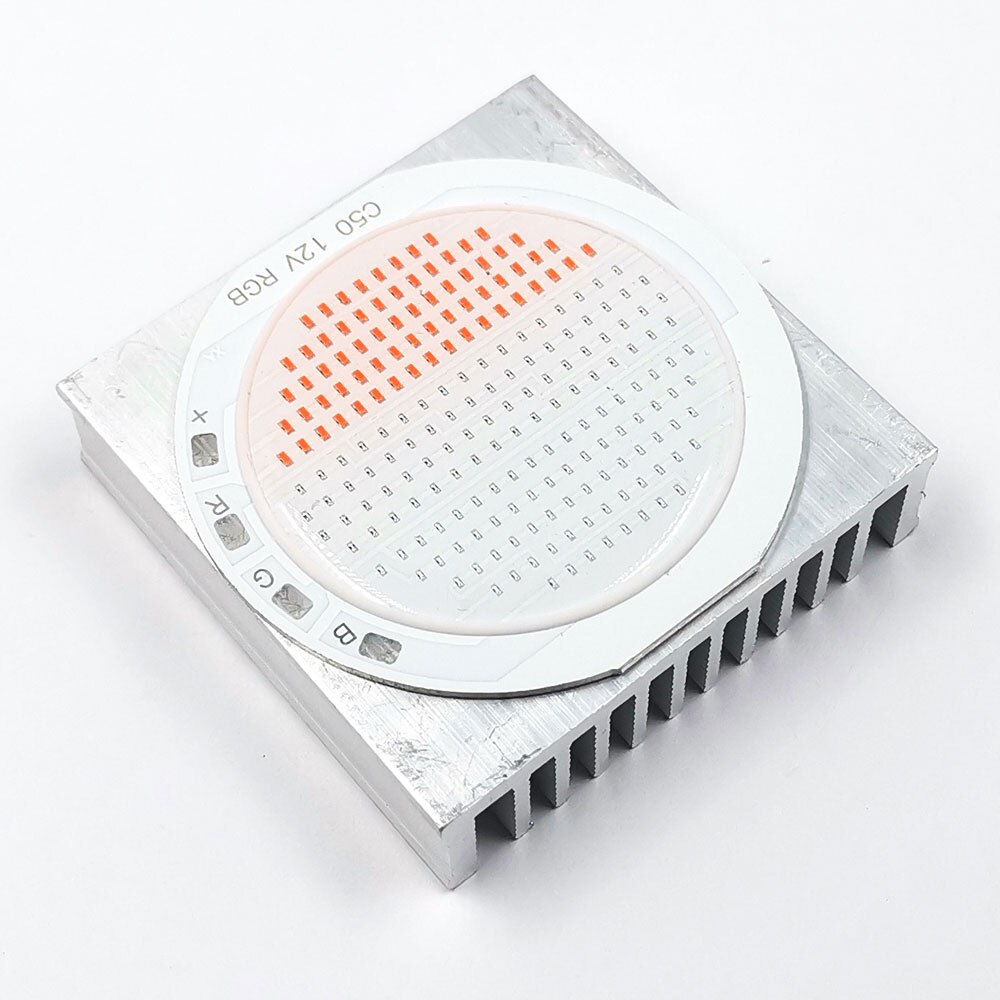 Disipador térmico de aluminio para lámpara LED, placa de refrigeración de 50x50x13mm, Protector radiador de disipación de calor de 50mm, 4 unidades