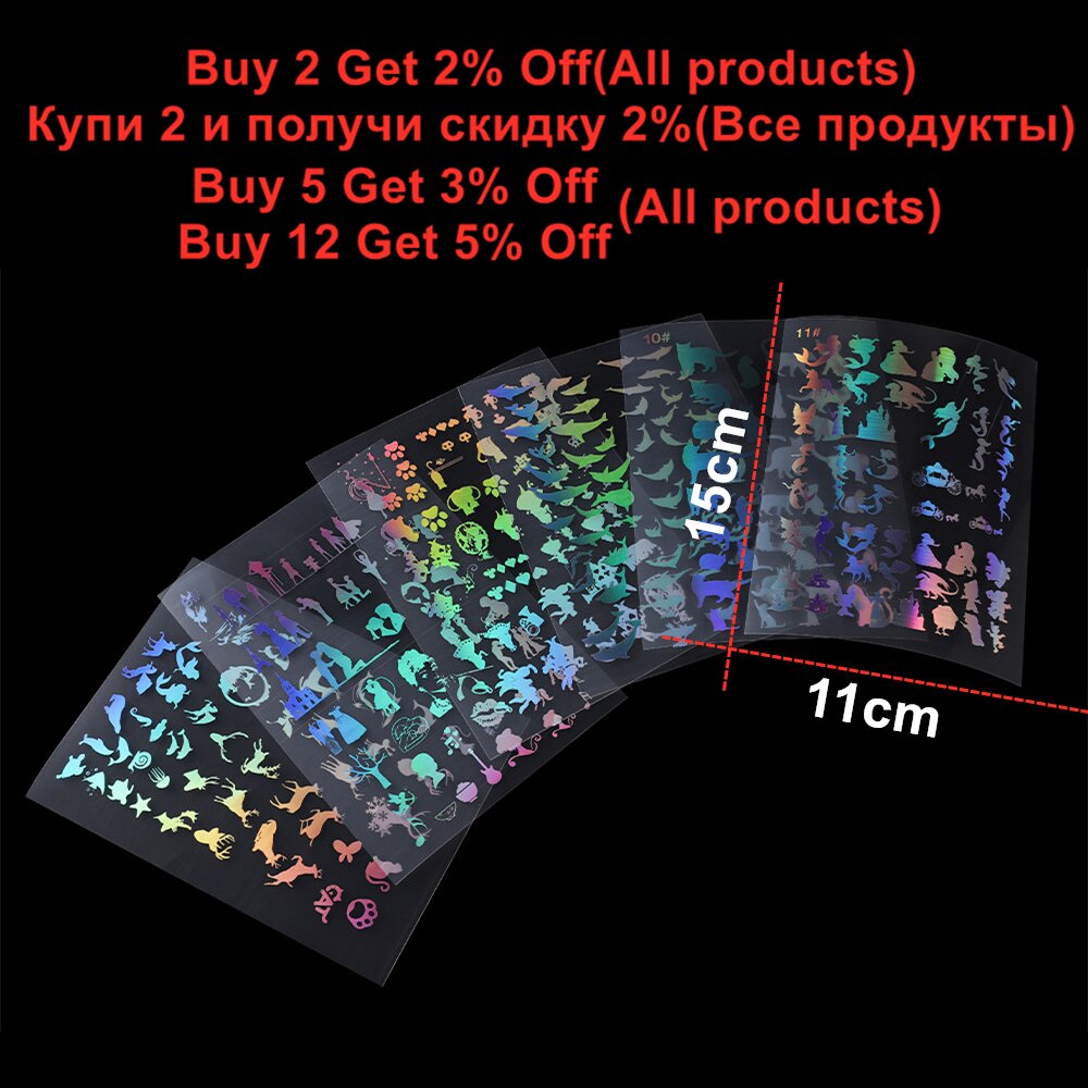 20 arten Transparent Schmücken Aufkleber Holographische Magie Kreise Klar Blatt Für DIY UV Harz Handwerk Füllung Liefert