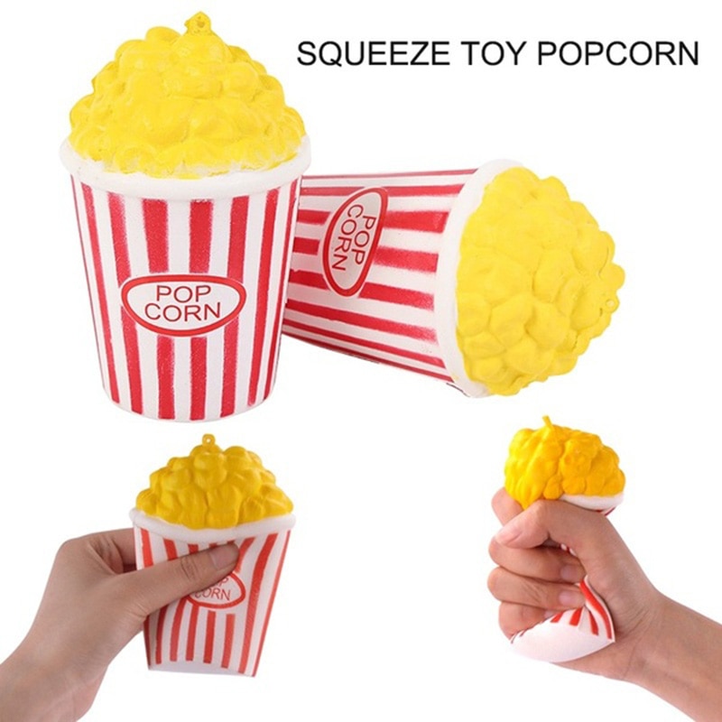 Super Cute Popcorn Cake Hamburger Squishy Unicorn Milk Slow Rising Squeeze Toy Scented Stress Relief for Kid Fun Toy