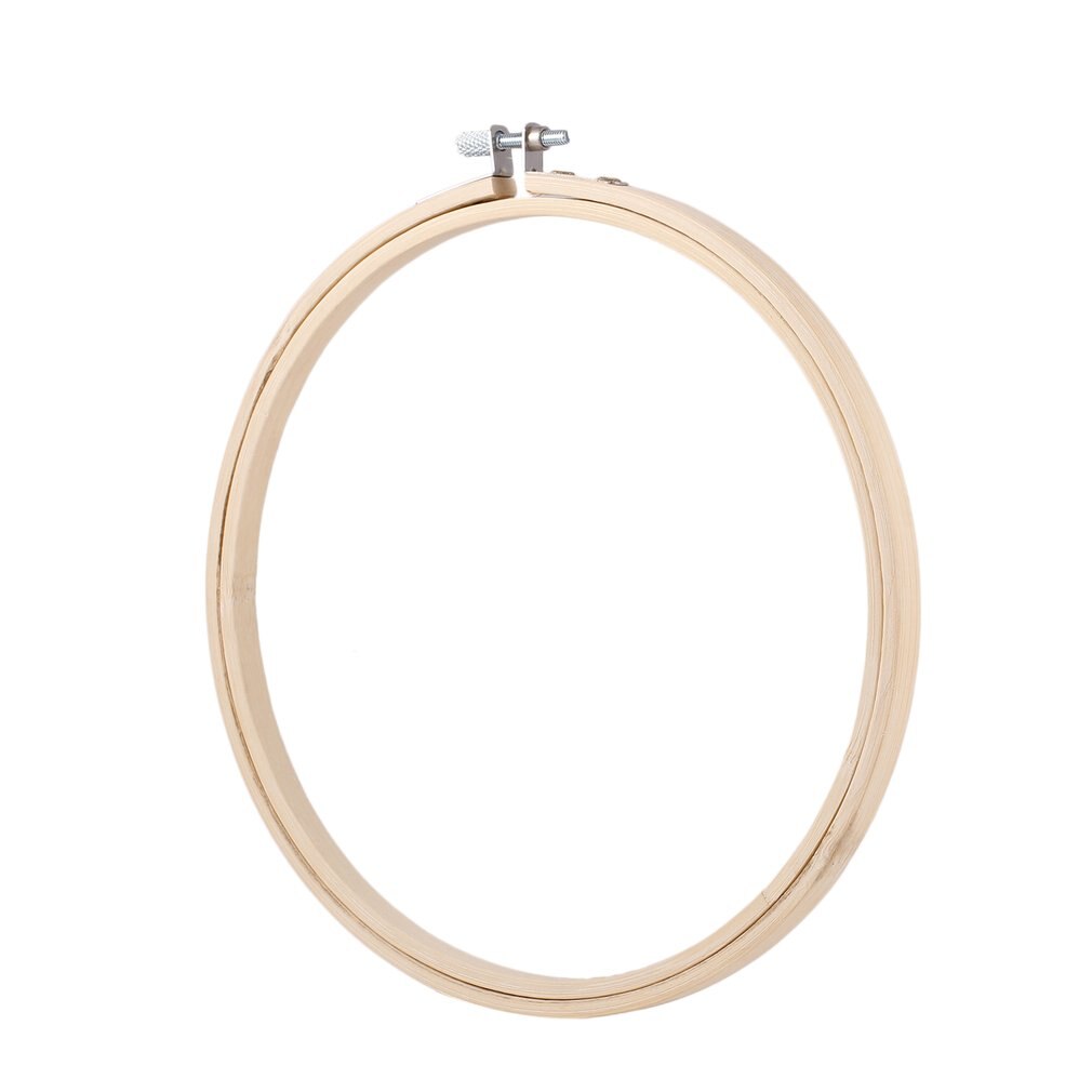 Handy trækorsstingsmaskine broderi ring ring bambus syning 13-30cm sytilbehørsværktøjer: 20cm