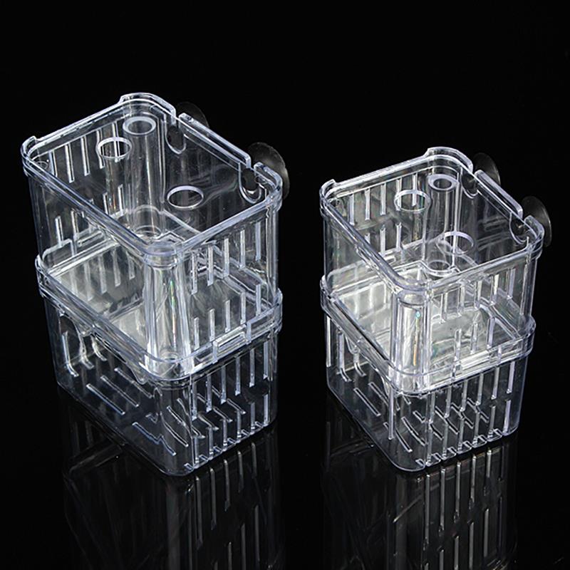 2 Size Acrylic Aquarium Floating Breeding Box Double Layers Fish Tank Aquariums For Guppy Betta Breeding Hatchery Isolation