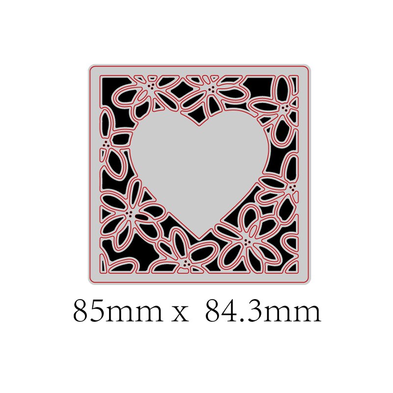 Cat Love Heart Decoration Metal Cutting Die Stencil for DIY Scrapbooking album Embossing DIY Paper Cards Craft: 002