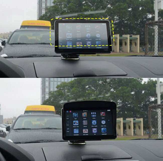 Gps sat nav solskydd visir för 4.3 "  / 5 "  / 7 " / tum skärm skärm bil gps tillbehör solskydd gps lock block blind cap