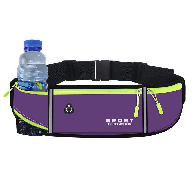 Buylor Sport Taille Verpakking Vrouwen Mannen Running Belt Heuptas Waterdicht Fanny Pack Portemonnee Mannen Pouch Riem Draagbare Telefoon Houder gym: purple 1