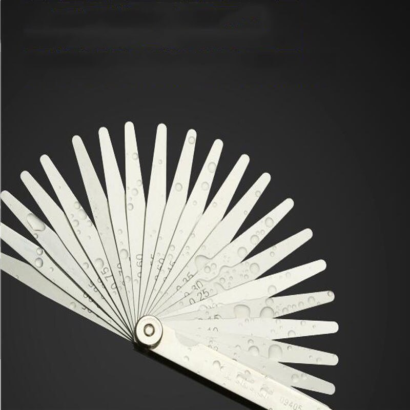 Anti-rust Feeler Gauge 0.02-1.0mm Thickness Gauge 32 Blade Wedge Plug Gauge Measuring Instrument Inch gauge for measuring tools