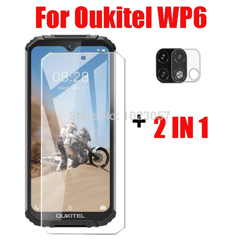 3-in-1 Case + Camera Tempered Glass On For Oukitel WP6 ScreenProtector Glass For Oukitel WP6 3D Glass: 2 in 1