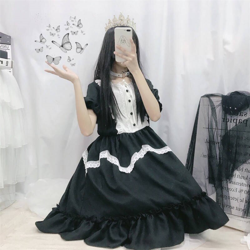 Vêtements Lolita pour filles Kawaii, robes pour femmes, vêtements de Style japonais, pour grandes adolescentes, jolie fée d'étudiant