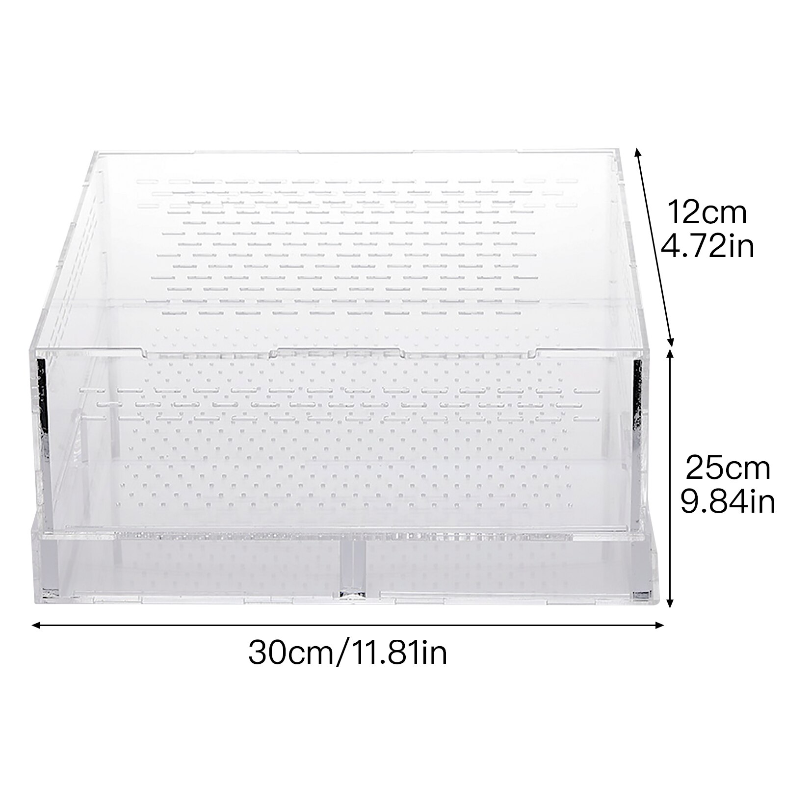 Acrylic Feeding Box Breeding Animals Box Pet Climbing Terrarium 4 Sizes Translucent Transparent Anti-escape Insect Breeding Box: 30 x 25 x 12CM