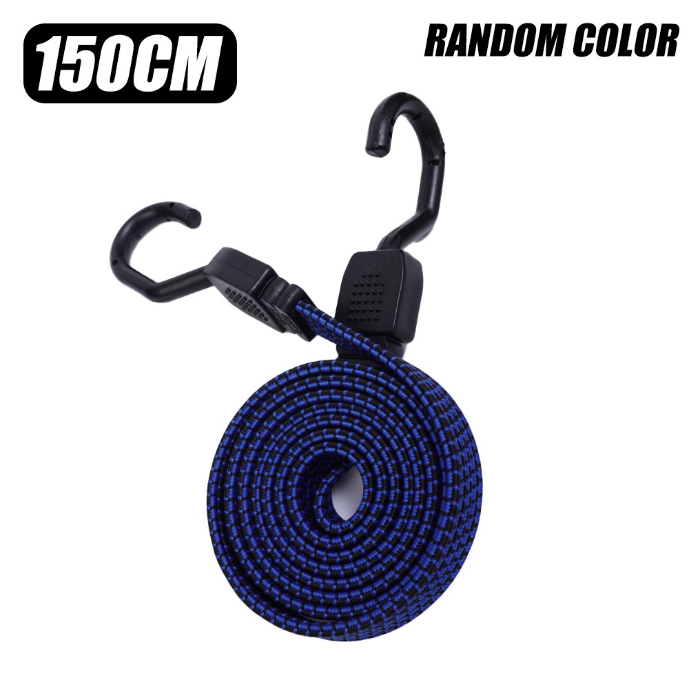 Nuovi elastici Corda per bagagli in gomma Ganci per cavi Bici Corda per legare Bagagli per biciclette Portapacchi Cinghia Gancio a fascia fissa Accessori per auto: Blu