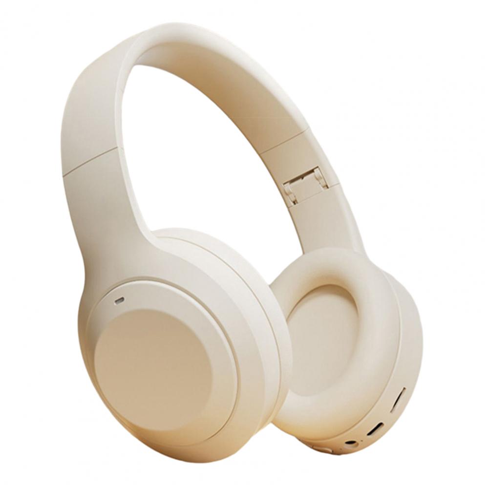 Wireless Headset Over-Ear-Kopfhörer mit aktiver Geräuschunterdrückung Hi-Res Audio Bluetooth-kompatibles Headset für Musik: Beige