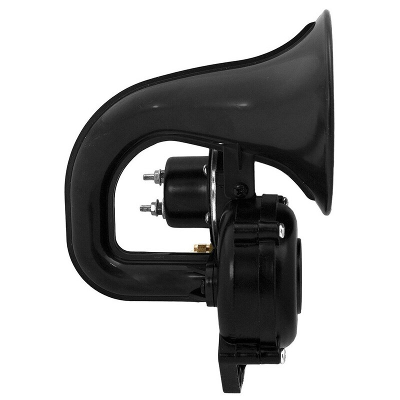 Train Air Horn Trumpet Black for Motorcycle/Bike/Truck/Car 12V/24V