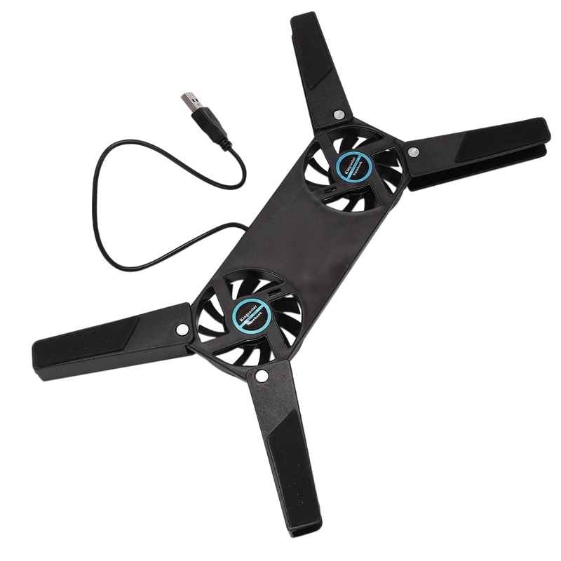 2X Laptop Cooling Pad,Dual Fan For Laptop Cooling,USB Folding Laptop Cooler Pad,Notebook Fan For Students &amp; Business Man