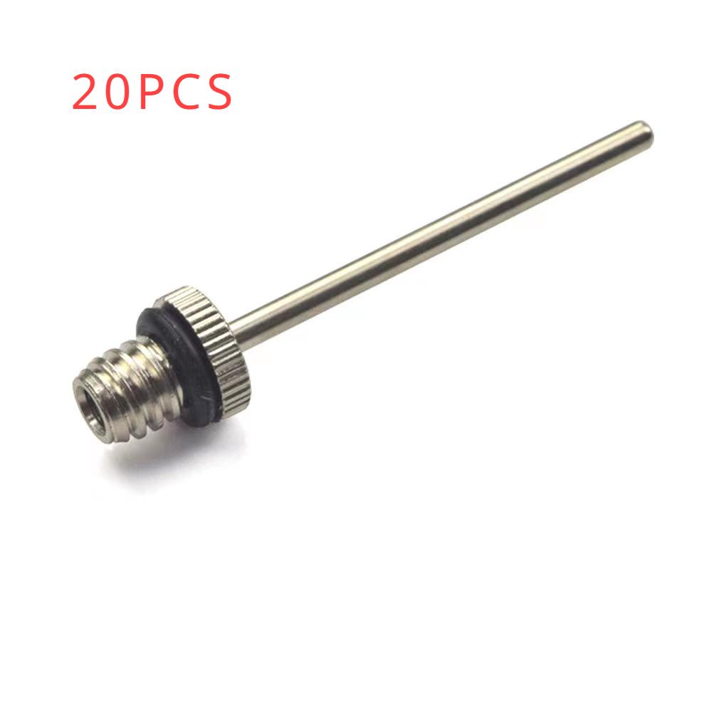Aiguille de pompe de gonflage de ballon de Sport, 5/10/20 pièces, pour Football, basket-Ball, adaptateur de Valve d'air gonflable, broche de pompe en acier inoxydable