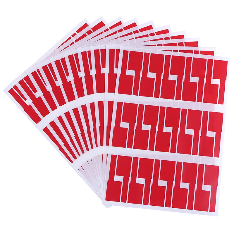 300 stuks handige kleurrijke zelfklevende kabellabels, waterdichte identificatielabels, stickers, markeerstiften, vezeldraadorganizers: Rd