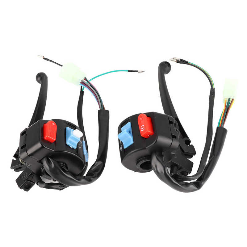 brake system Auto Parts Pair Motorcycle Front Brake Assembly Caliper Master with Handlebar Switch Button Universal automobiles