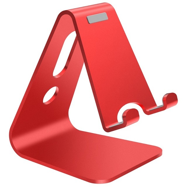 Vogek praktisch Halfter Stehen Aluminium Legierung Metall Tablette Ständer Universal- Halfter für iPhone X/8/7/ 6/5 Plus Samsung Telefon/ipad: rot