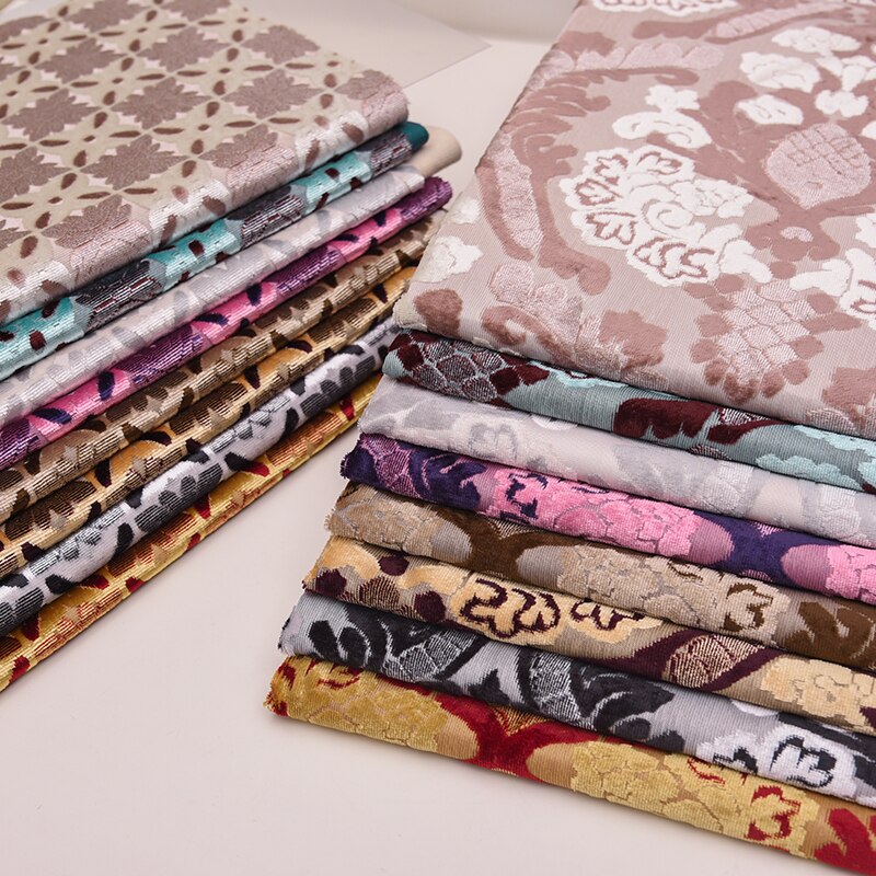 Brede 57 cm dikke europese stoffen bank jacquard gesneden pool fluwelen stof voor kussen kussen gordijn doe-het-zelf materiaal