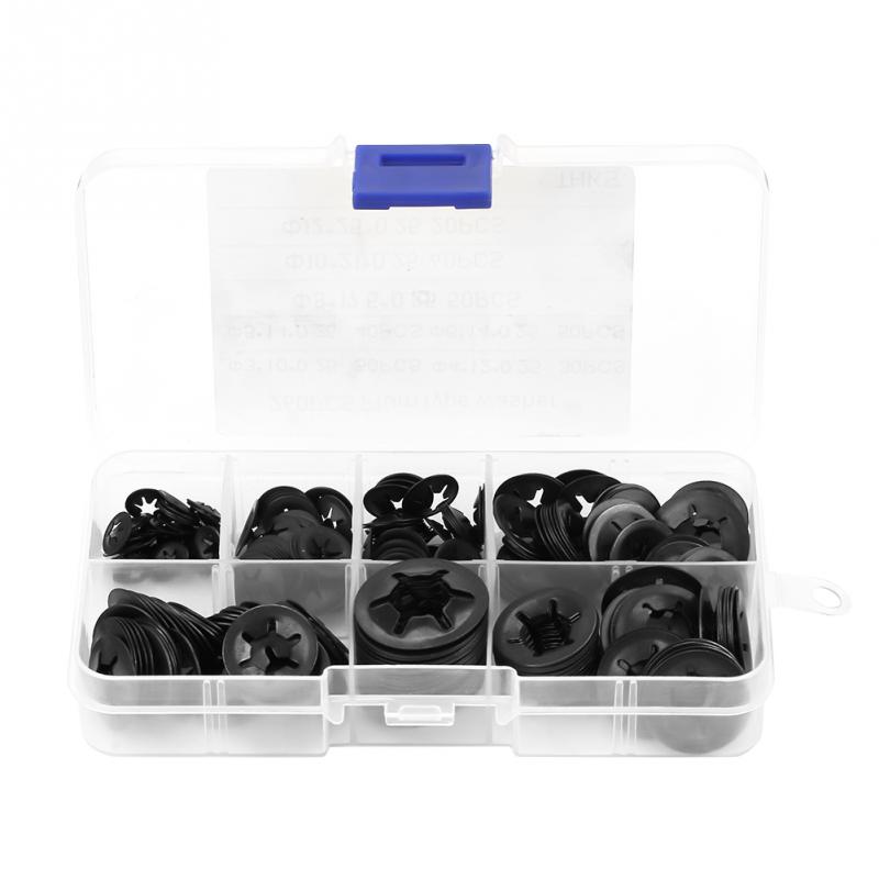 260pcs Manganese Steel Push On Washer Retaining Lock Washers Set 3/4/5/6/8/10/12mm Hardware Tools discount