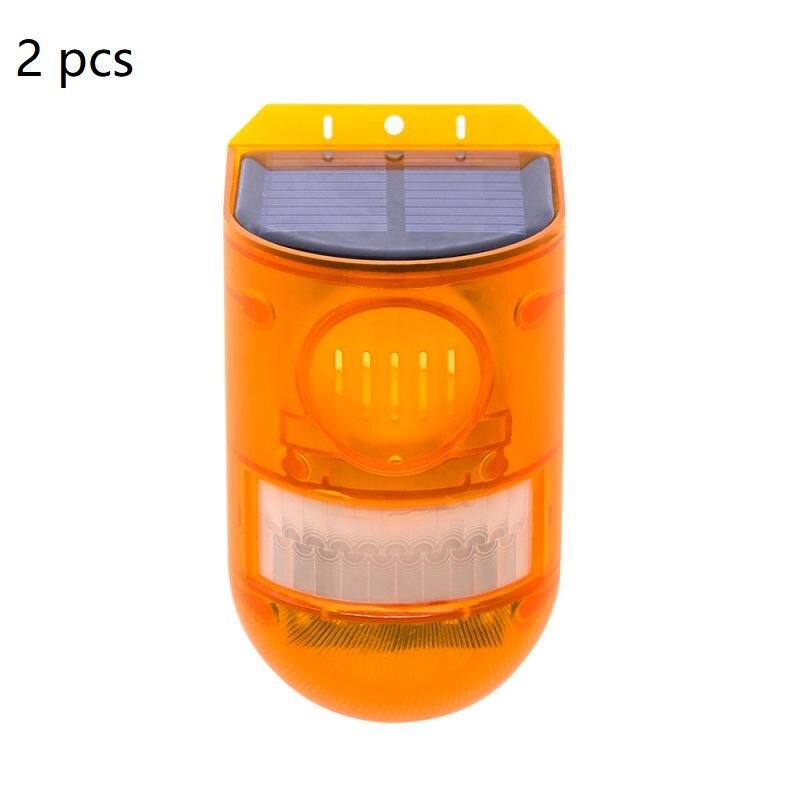 1/2/4pcs Solar Alarm Light Wireless IP65 Motion Sensor Outdoor Garden Security Lamp For Safety Home Factory Garden Smart Alarm: 2pcs