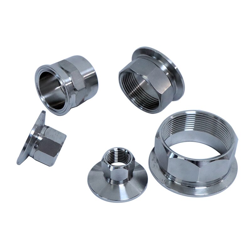 Abrazadera triple de acero inoxidable 1/2/3/4, adaptador hembra hexagonal BSPT, 1/4, 1/2, 1-50,5, 1-64/77, 1-304, 2 pulgadas