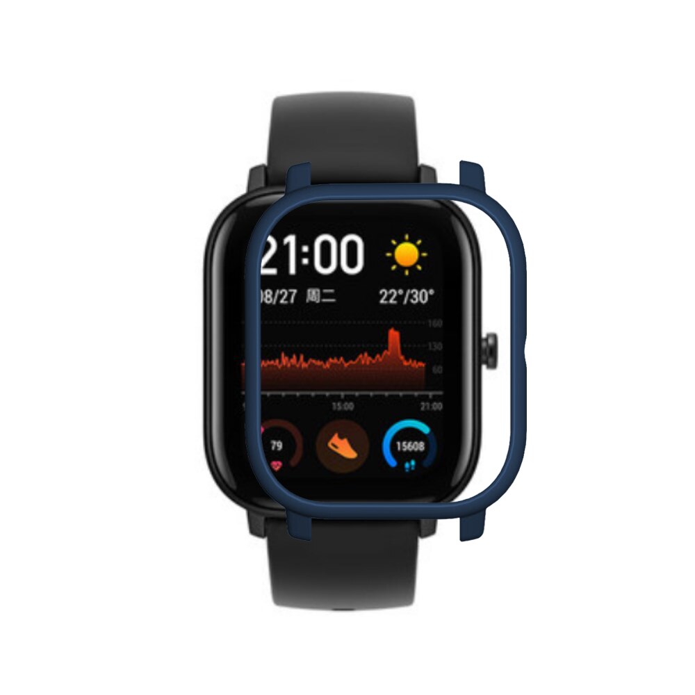 Cubierta colorida de la caja del marco para Xiaomi Amazfit GTS Smart Watch protector de la cáscara para Xiaomi accesorios del reloj Huami Amazfit gts: Medianoche azul