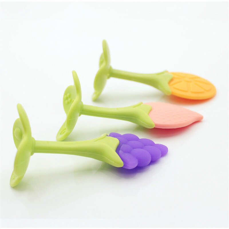 1Pcs Trekken Bijtring Banaan Veiligheid Bpa Gratis Food Grade Siliconen Fruit Baby Baby Kids Tandenborstel Speelgoed Baby Kauwen