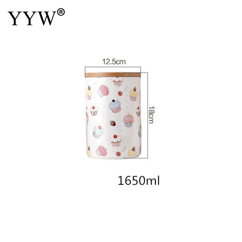 Süße Küche Gläser Lagerung Flaschen Haushalt Lebensmittel Lagerung Container Körner Muttern Dosen Kuchen aufbringen Keramik Groß Produkt Krug Bank: 3uff1a125x180mm