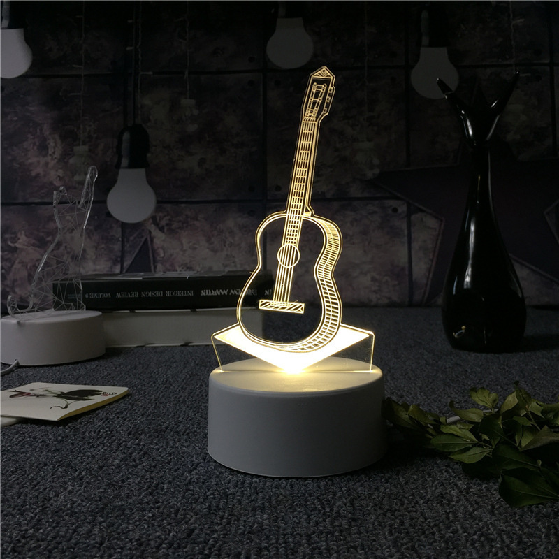 3D Illusion visuelle veilleuse visuelle créative LED lampe de bureau changement USB alimenté pour les enfants