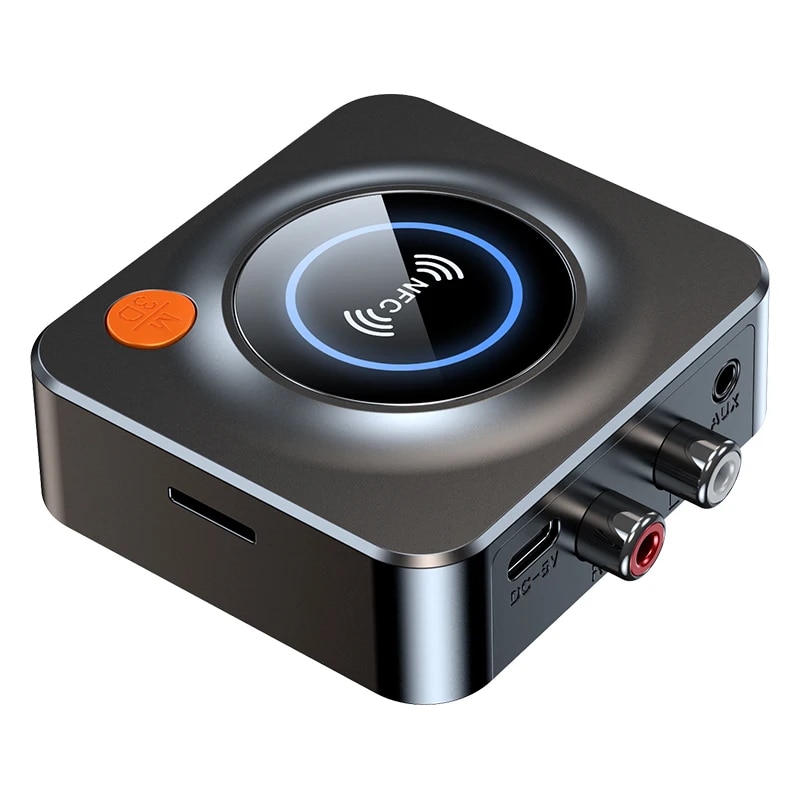 Bluetooth 5.0 Audio- Empfänger 3D NFC Stereo Musik kabellos Adapter TF Karte RCA 3,5mm AUX Jack Freisprechen Anruf & Mikrofon für Wagen Bausatz: Default Title